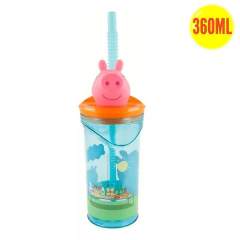 Vaso Infantil 3D PEPA con Sorbete - 360ml