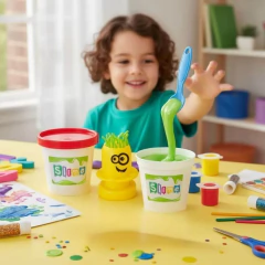 A Jugar con Slime - Fábrica de Slime Antex - Crema del cielo