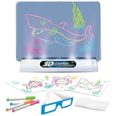 Pizarra Mágica 3D Unicornios Con Luces Led Y Lentes Dibujo en internet