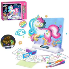 Pizarra Mágica 3D Unicornios Con Luces Led Y Lentes Dibujo en internet