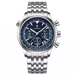 Reloj Poedagar Precision Elite (Plata con Azul) - comprar online