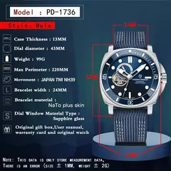 Pagani Design Pd-1736 Nylon (Negro) Automatico - tienda online