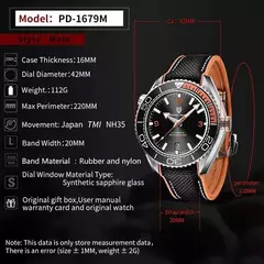 Pagani Design Pd-1679 (Azul-Rojo) Automatico - tienda online