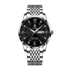 Reloj Poedagar 827 Deluxe (Plateado con Negro)