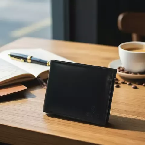 Billetera Simax Elite Cuero Vacuno Negro