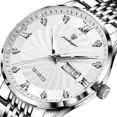 Reloj Poedagar 827 Deluxe (Plateado con Blanco) - Simax Shop SAS