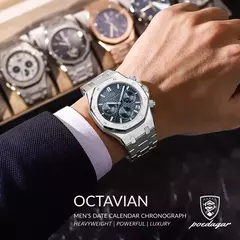 Imagen de Reloj Poedagar 926 Octavio (Plateado con Azul)