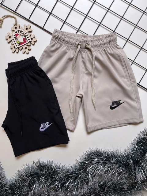 Bermuda tactel Nike bege e preta - comprar online