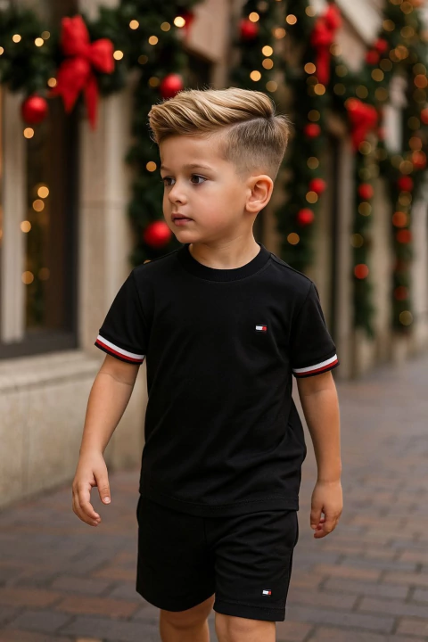 Connjnto suedine Tommy Hilfiger (todo preto) - comprar online