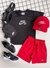 Conjunto drifit Nike Sb (preto com vermelho) na internet