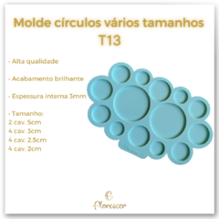 Molde Círculos Vários Tamanhos - T13 - comprar online