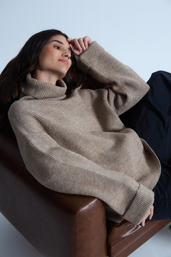 SWEATER POLERA OJOROJO VANINA BEIGE - diamondblue