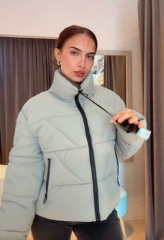 CAMPERA IMPORTADA DIAMOND VERDE LIMA MELANGE - comprar online