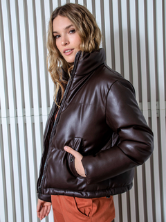 CAMPERA CHARO ECOCUERO OJOROJO CHOCOLATE