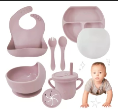 Set de alimentación de silicona 7 piezas