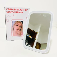 Espejo con luz led de 3 posiciones rectangular de 15*18cm - comprar online