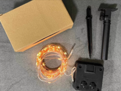 luz alambre solar con estaca de 12 metros en calida y multicolor en internet