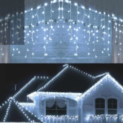 cortina de luces de 4mt x100 luces led especial para balcones interconectable - comprar online