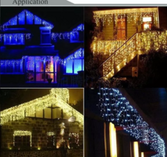 cortina de luces de 4mt x100 luces led especial para balcones interconectable