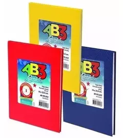 Cuaderno ABC tapa dura rayado x50 hojas. varios colores