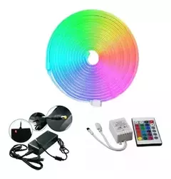 manguera flexible de neon multicolor de 5mt y surt de colores ritmica
