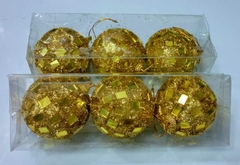Box globos decorados con espejo dorado x3