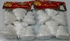 Adornos arbolitos blancos x6