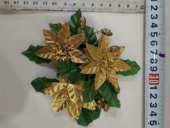 flor federal dorado con aro pequena