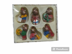 set de 6 ositos de madera - comprar online