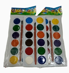 Acuarela x12 surtidas con pincel - comprar online