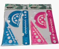 set de regla y escuadra Flex de 20 CM - comprar online