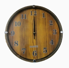 reloj de pared redondo cromado grande