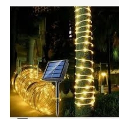 luz solar alambre con capacidad receptora multicolor de 12 mt y b8 funciones