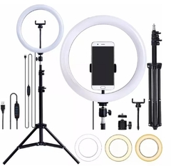 aro de luz de 26cm con tripode de 2.20mt