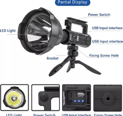 Linterna reflector busca huellas y cargador grande de 35cm - comprar online