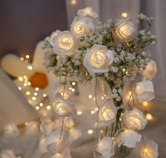 Luces de goma Eva flor x10 en calido - comprar online