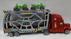 Camión grande con motos chicas de 3 pisos de 32cm