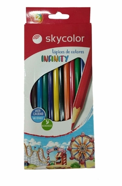 caja de lápices de colores sky color x12u