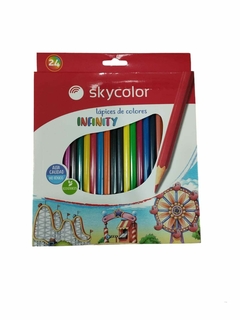 caja de lápices de colores sky color x24
