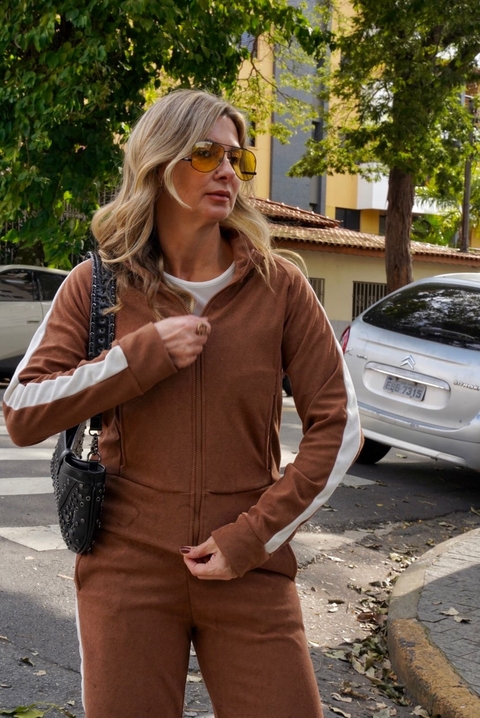 Conjunto TRACKSUIT MARROM & BRANCO - comprar online