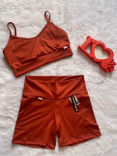 Conjunto Short Crossfit + Top s/bojo ( Terra )