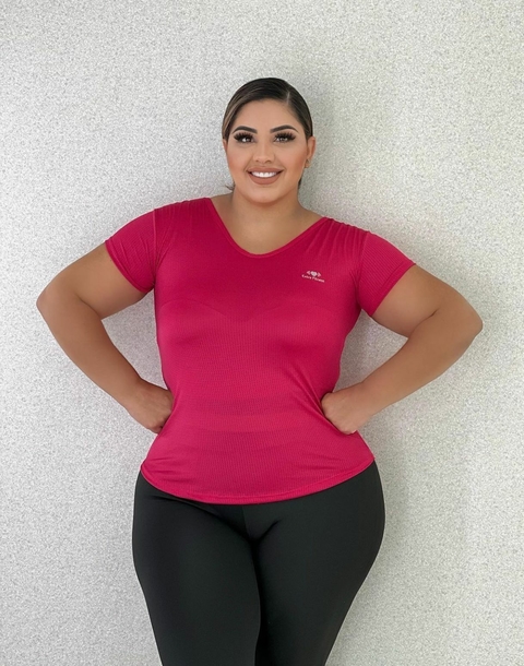 Blusa c/manguinha ( Rosa Choque )