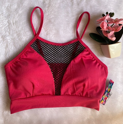 Top c/Bojo Telinha ( Rosa Choque )