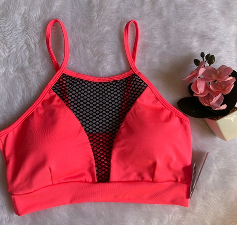Top c/Bojo Telinha ( Rosa Neon )