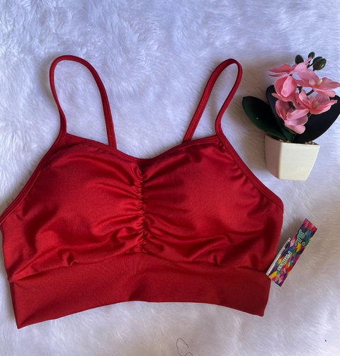 Top c/Bojo Franzido ( Vermelho )