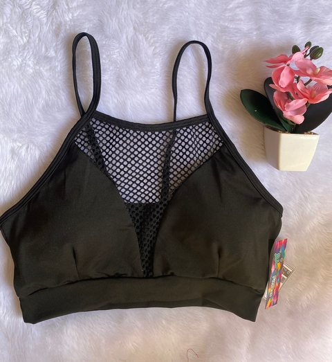 Top c/Bojo Telinha ( Preto )