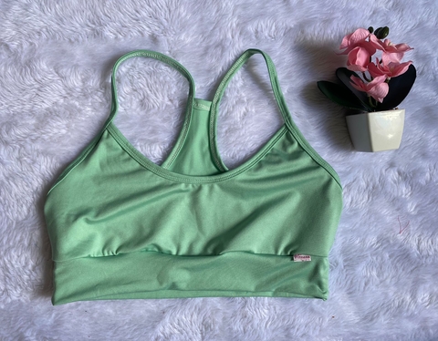 Top s/bojo Alça fina Nadador ( Verde BB )