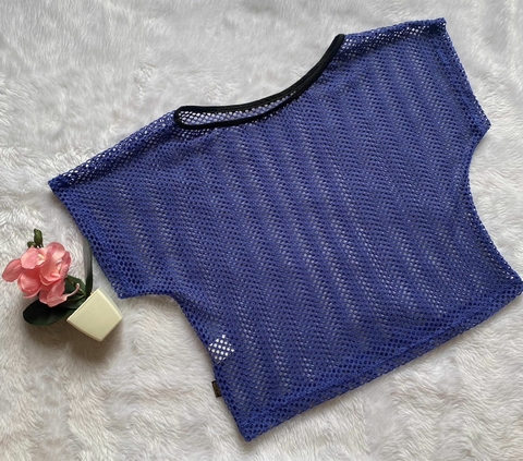 Cropped Tela ( Azul Bic )