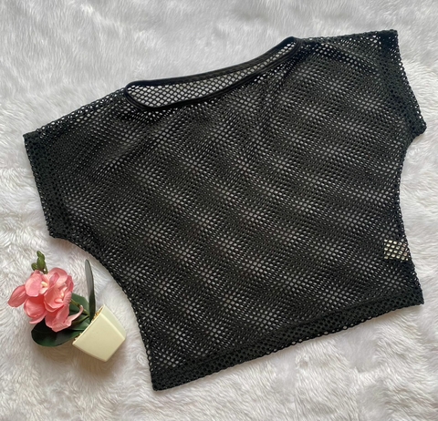 Cropped Tela ( Preto )