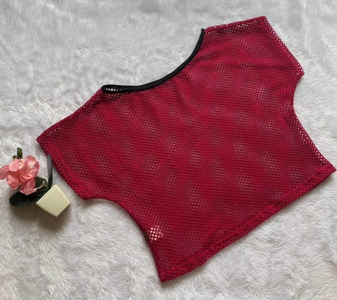 Cropped Tela ( Rosa Choque )